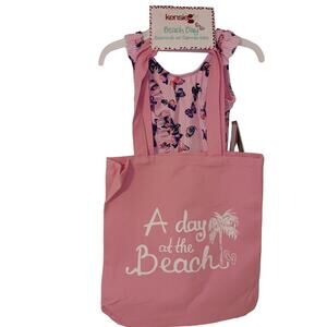 KensieGirl Beach Day Swimsuit w/ Canvas Tote / 2T Toddler/ New